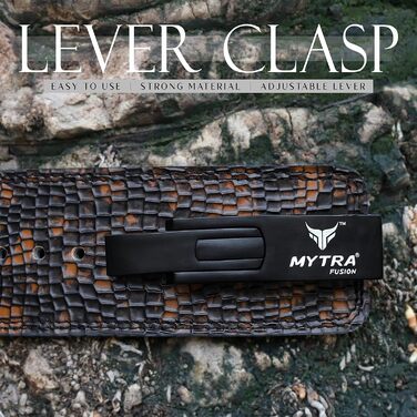 Пояс для важкої атлетики Mytra Fusion з натуральної шкіри з важільною застібкою для чоловіків і жінок, фітнес-пояс для тренажерного залу