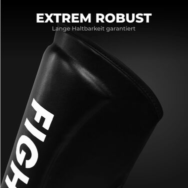 FIGHTR® професійний щиток для гомілки, екстра товстий – ідеальний захист і посадка для кікбоксингу, MMA, муай тай, єдиноборств