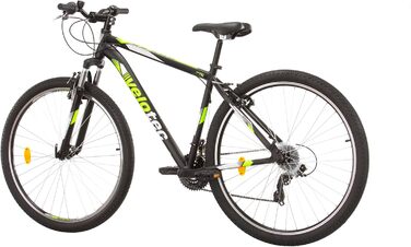 Гірський велосипед Probike PRO 29 дюймів, 21 швидкість, для чоловіків і жінок, зріст 175-190 см, чорний/зелений