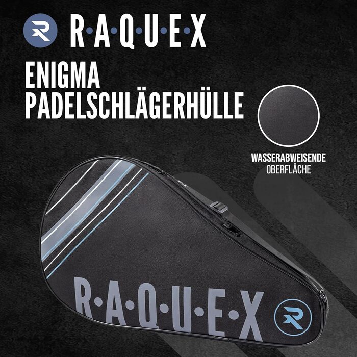 Чохол для падельної ракетки Raquex Enigma, чорний, з м'якою підкладкою, захист для 1 ракетки, подарунок для жінок і чоловіків