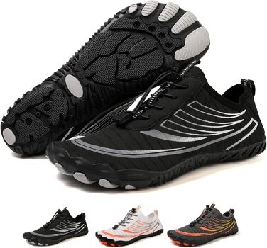 Чоботи для плавання та серфінгу для чоловіків та жінок, дихаючі, швидковисихаючі, антиковзаючі, розмір 36-47, колір чорний