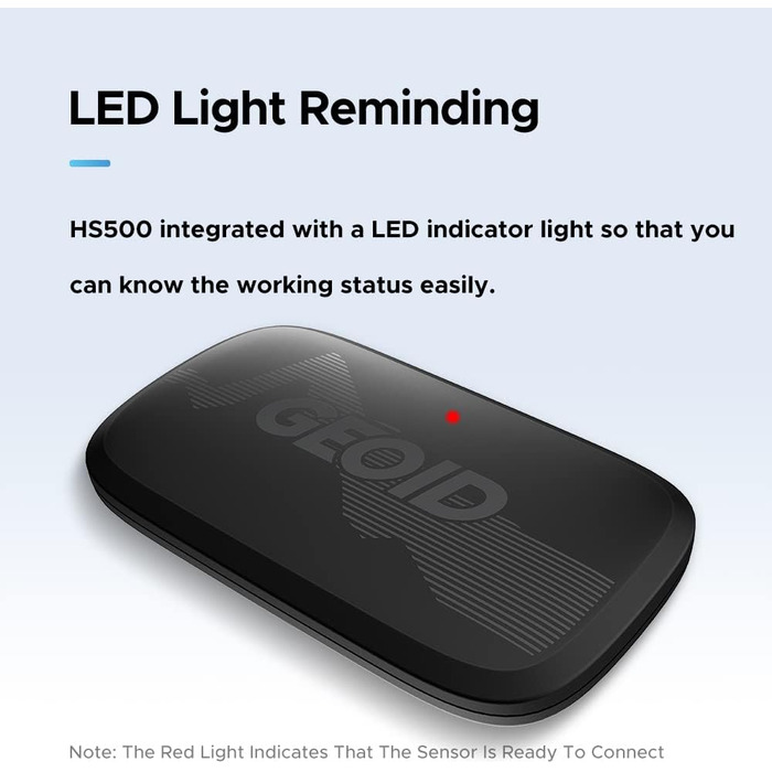 Вимірювач частоти серцевих скорочень GEOID HS500 з нагрудним реміннем, Bluetooth 4.2/ANT+, водонепроникний IP67