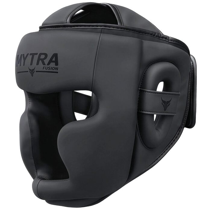 Захист голови для чоловіків та жінок — повний захист обличчя для спарингу з захистом скронь, чола та вух, регульована посадка для MMA, Муай Тай та кікбоксингу