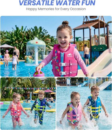 Дитячий рятувальний жилет Gogokids Float Jacket для плавання (2-9 років, 15-35 кг, червоний, розмір M)