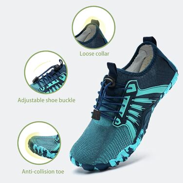 Дитячі шкарпетки-тапочки IceUnicorn для ходьби та пляжу (28 EU, блакитно-зелені)