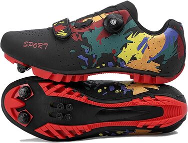 Велосипедні шкарпетки/взуття для чоловіків та жінок, MTB, Mountainbike, шкарпетки-кросівки, дихаючі, для їзди на велосипеді, білі (38 EU, чорний)