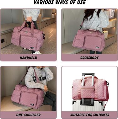 Спортивна сумка для жінок та чоловіків з відділенням для взуття та мокрих речей, водонепроникна сумка для подорожей, йоги, залу та басейну (Колір: Бузковий)