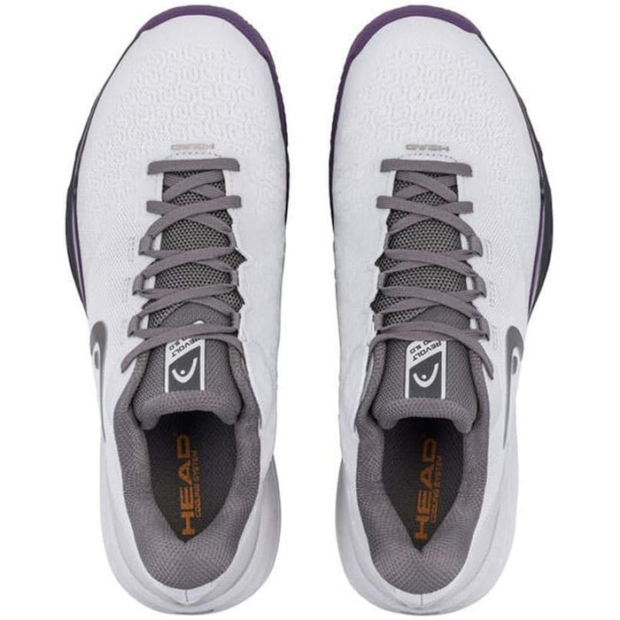 Кросівки футзалу HEAD Revolt Pro 5.0 Clay Men WHBK (43 EU, сіро-фіолетові)