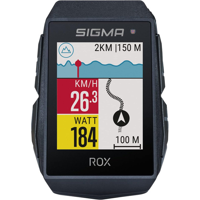 Велокомп'ютер SIGMA Sport ROX 11.1 EVO GPS з датчиками швидкості, пульсу та каденсу, бездротовий, навігація, чорний, універсальний розмір