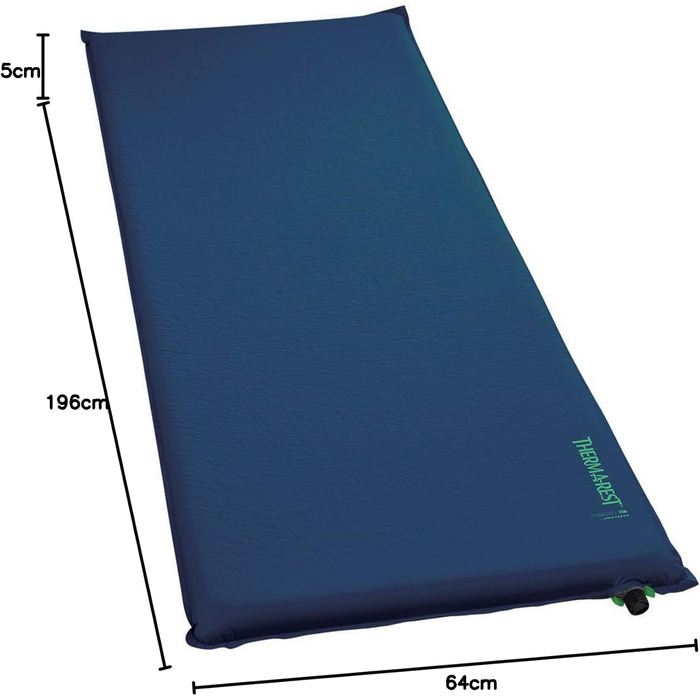 Каремат самонадувний Therm-a-Rest Basecamp L (63.5x198.1 см) з WingLock - для кемпінгу, туризму