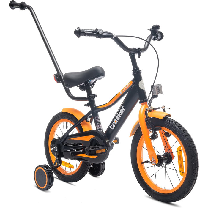 Дитяче велосипед Sun Baby Tiger Tracker 14 дюймів: легкий, з додатковими колесами та штовхачем (2-6 років)