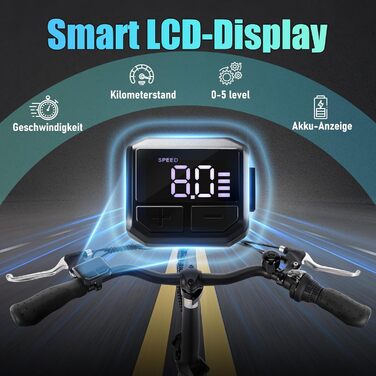 Електровелосипед SPATIAL E Bike Klappard 20 дюймів, 250W, 36V 374.4Wh, 7-швидкісний, LCD, для міста, для чоловіків та жінок