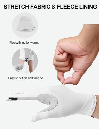 Велосипедні рукавички Inbike C701 M білі: теплі, вітронепроникні, дихаючі, з підтримкою сенсорного екрану та світловідбиваючими елементами для чоловіків та жінок