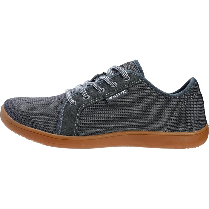 WHITIN Унісекс Шкарпетки-туфлі з широким носком | Мінімалістичні шкарпетки-туфлі з підошвою Zero-Drop (38 EU, Сірий гумовий)