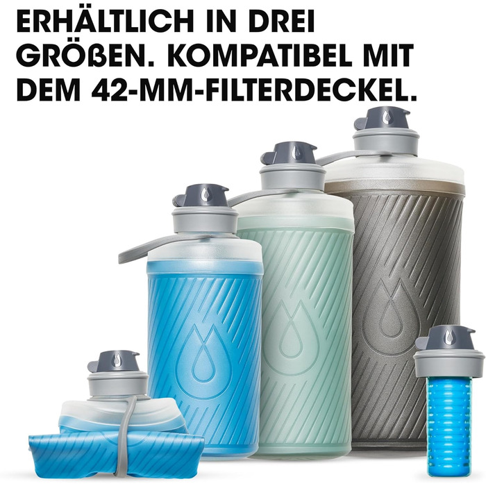 Складна пляшка для рюкзака Hydrapak Flux 750 мл, BPA-free, ультралегка, герметична, синя