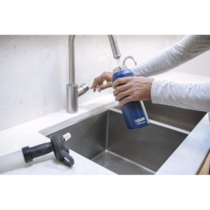 Пляшка для води CAMELBAK Eddy+ Lifestraw 1 л, синя, універсальна, з фільтром для дорослих