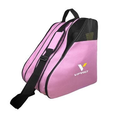 Сумка для ковзанів VPRO: для дітей та дорослих, з ремінцем та блискавкою (рожева)