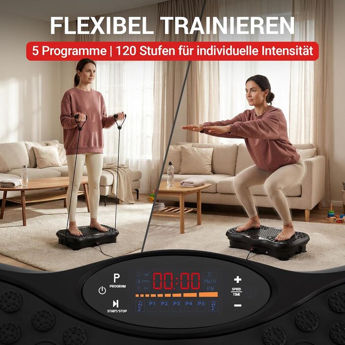 Платформа вібраційна Miweba Sports для дому: масаж, схуднення, фітнес, тренування.. Чорний колір.