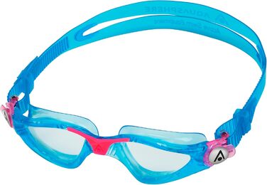 Дитячі плавальні окуляри Aquasphere Kayenne JR з прозорими лінзами, UV-захистом, силіконовим ущільнювачем, антифогом та антипротіканням, для хлопчиків і дівчаток від 6 років, гліттер/пастельно-блакитні