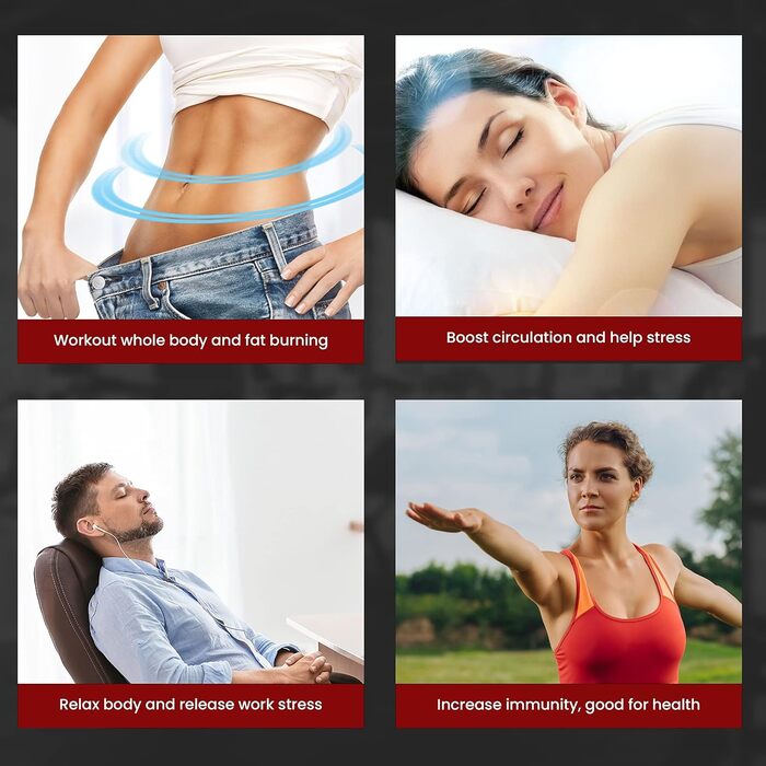 Віброплатформа EILISON Fitpro для фітнесу з петлями – повнотіловий тренажер для схуднення, лімфодренажу та відновлення (коричнева)