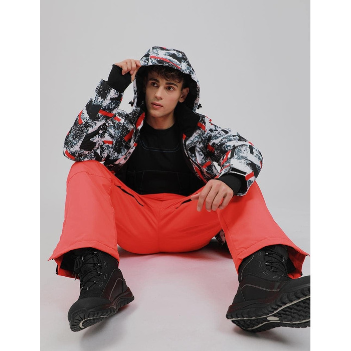 Спортивний костюм YEEFINE для чоловіків, червоно-білий + помаранчевий, XL