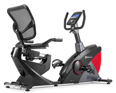 Горизонтальний велотренажер Hop-Sport HS-070L Helix червоний iConsole+