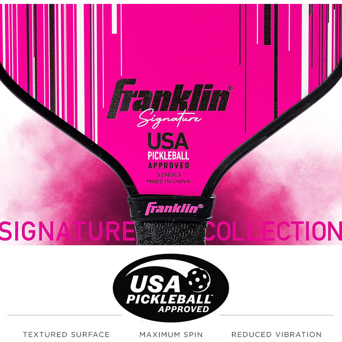 Професійна ракетка для піклболу Franklin Sports Signature Series з покриттям MaxGrit, турнірна, USAPA сертифікат