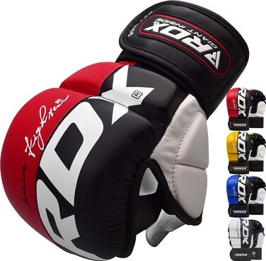 Рукавички для ММА RDX Sparring XL червоні, чоловічі/жіночі, для боксу, муай тай, кікбоксингу, відкрита долоня, вентиляція