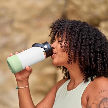 Термос Hydro Flask 473 мл з вакуумною ізоляцією зі сталі нержавіюючої, герметична кришка Flex Sip, для кави та напоїв, колір Agave
