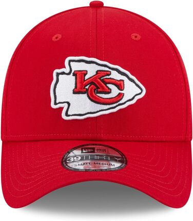 Кепка New Era NFL 39Thirty з логотипом команди, American Football, для всіх команд NFL, кольори команди (M-L, #6-Chiefs-Scarlet-33519)