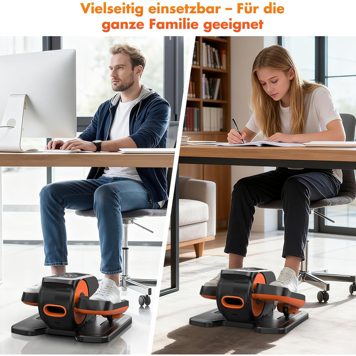 Міні електричний тренажер Crosstrainer XDDIAS для дому з пультом керування та LED-дисплеєм, 12 швидкостей, тихий та портативний еліптичний тренажер для дорослих та літніх людей