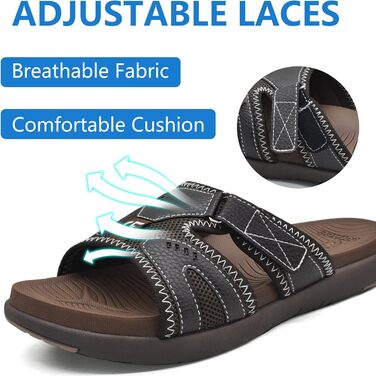 Чоловічі спортивні сандалії COFACE для відновлення після навантажень, підтримка склепіння стопи, ортопедичні, для чоловіків, розмір 40-48, колір коричневий