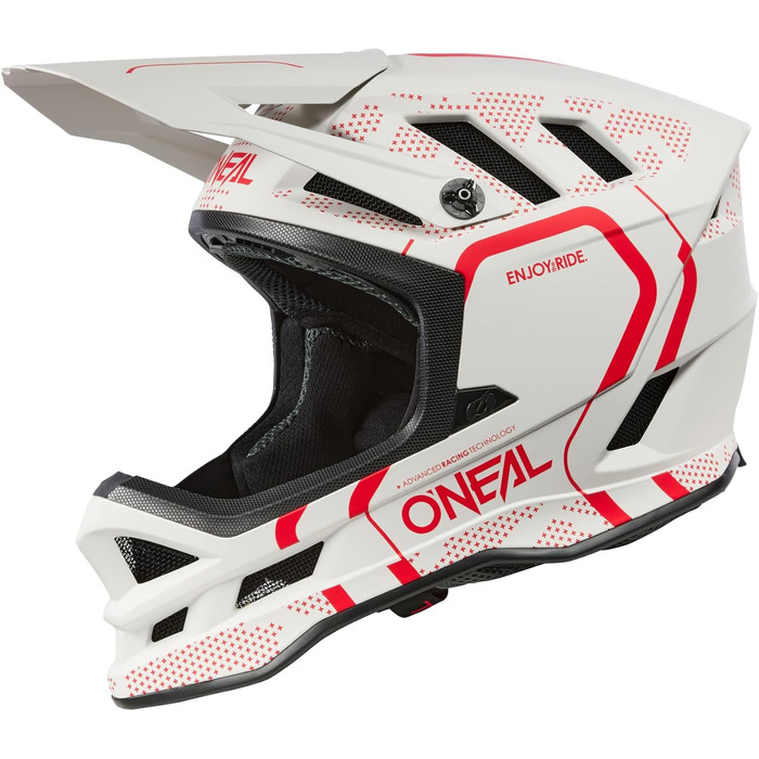 Шолом O'NEAL Blade Polyacrylite Hel Strike, чорний/червоний, розмір S, білий/червоний