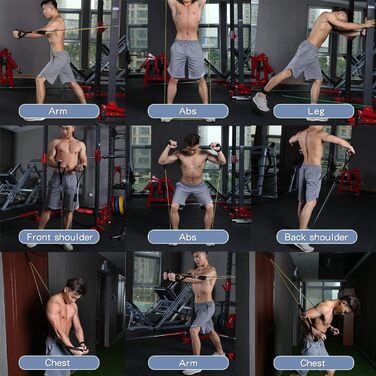 Набір еластичних стрічок WHATAFIT для фітнесу та реабілітації, з дверним анкером та ручками