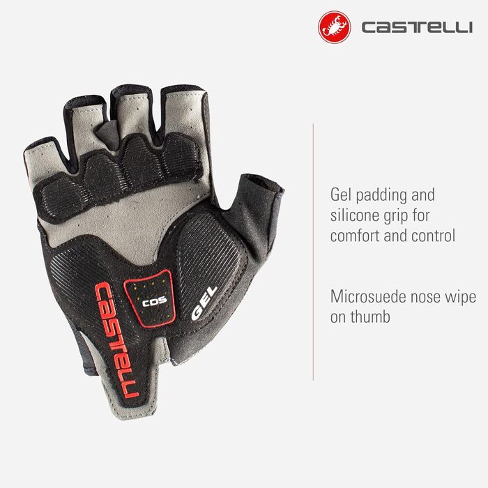 Рукавички Castelli Arenberg Gel 2 Unisex L чорно-білі - вело рукавички з гелевою вставкою