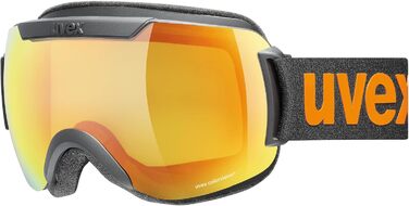 Гірськолижна маска Uvex Downhill 2000 CV унісекс, чорна матова/помаранчево-жовта, універсальний розмір