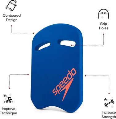 Плавальна дошка Speedo для дорослих, неонова мандаринова/синій вогонь, універсальний розмір