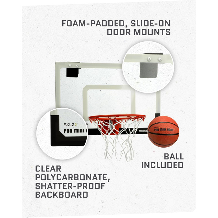 Баскетбольний кошик SKLZ Pro Mini Hoop для дому з м’ячем