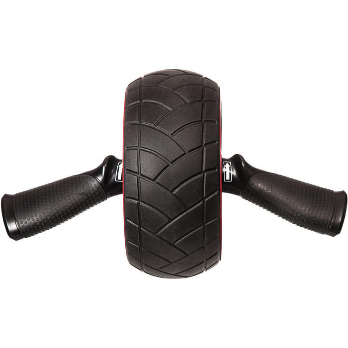 Ролик для преса IRON GYM IRG013 Speed Abs, тренажер для преса, 9,4x3,6x7,9 см, чорний/червоний