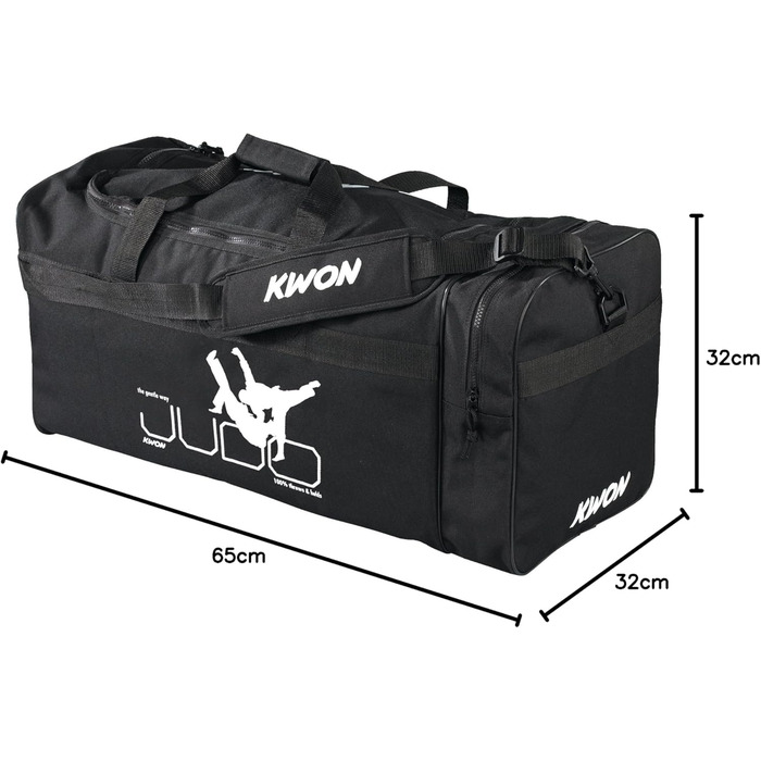 Спортивна сумка для дзюдо Kwon Trainingstasche, 65 x 32 x 32 см, чорна