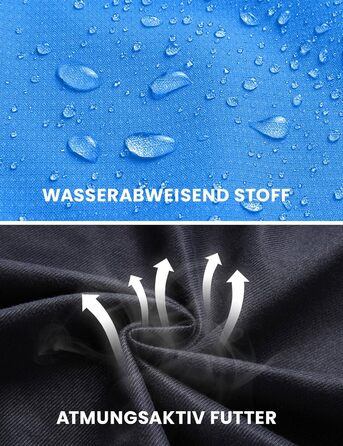 Жіноча трекінгова куртка Outdoor, вітронепроникна та водонепроникна куртка-дощовик, дихаюча функціональна куртка з відстібаною капюшоном (Блакитна, M)