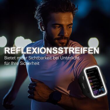 Спортивний браслет EOTW для телефону та AirPods: зручна фіксація на руці, сумісний з iPhone, Galaxy та MP3-плеєрами (5.5'-6.0')