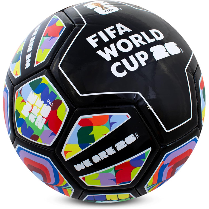 Офіційний ліцензований футбольний м'яч Hy-Pro FWC26, розмір 5 для тренувань - дизайн ЧС-2026 (Spectrum)