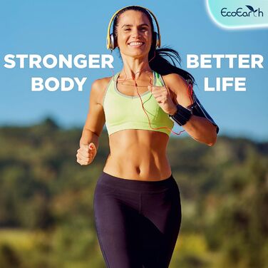 Набір вагів для зап'ястя та кісточки EcoEarth (2 шт., 450 г) - регульовані фітнес-стрічки, чорний колір