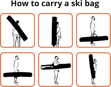 Сумка для лиж SnowSport Prestige на 2 пари лиж і палиці, посилена, для подорожей літаком, автобусом, авто, 170 см