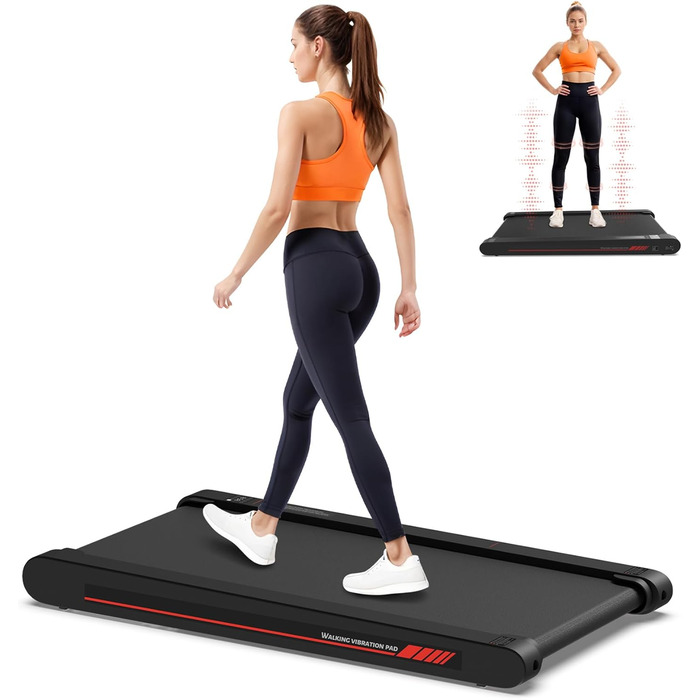 Біговий тренажер Sperax 3-в-1 з Bluetooth, пультом керування та віброплатформою (0.3-6 км/год)