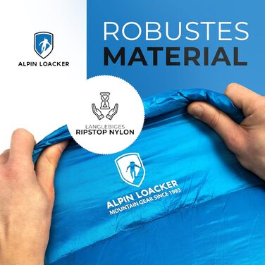 Легкий літній спальний мішок Alpin Loacker для походів та кемпінгу, 460г, ультралегкий, блакитний