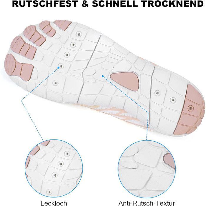Взуття для фітнесу RUIYI для чоловіків та жінок, підошва з неслизьким покриттям, широка передня частина, рожевий, 42 EU