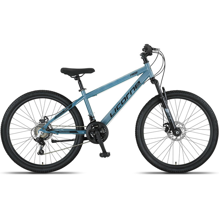 Гірський велосипед Licorne Bike Thunder Premium з дисковими гальмами, 26 дюймів, Aquamarine — універсальний для дітей та дорослих