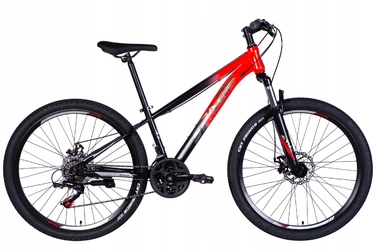 Гірський велосипед MTB Mars 26″, зріст 145–170 см, 21 швидкість, чорний/червоний